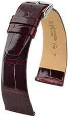 Cinturino in pelle Hirsch Prestige 02307160-2, rosso, pelle di alligatore, Quick Release