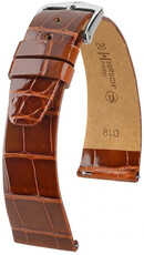 Cinturino in pelle Hirsch Prestige 02307170-2, marrone, pelle di alligatore, Quick Release