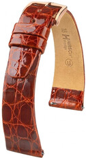 Cinturino in pelle Hirsch Prestige 02308170-7, marrone, pelle di coccodrillo, Quick Release