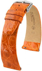 Cinturino in pelle Hirsch Prestige 02308176-2, arancione, pelle di coccodrillo, Quick Release