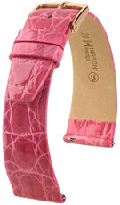 Cinturino in pelle Hirsch Prestige L 02208025-7, rosa, pelle di coccodrillo, lunghezza L, Quick Release