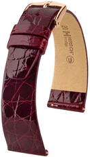 Cinturino in pelle Hirsch Prestige L 02208060-7, rosso, pelle di coccodrillo, lunghezza L, Quick Release