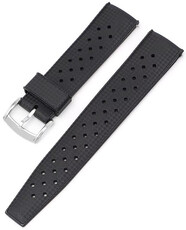 Cinturino in gomma Ricardo Salerno premium 20mm, Black, Quick Release