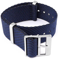 Cinturino in tessuto Ricardo Mantova premium, Blue/Black, NATO