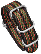 Cinturino in tessuto Ricardo Ravenna premium, Green/Black, NATO