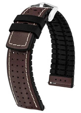 Cinturino in pelle Hirsch Tiger L 0915002010-2, marrone, pelle di vitello, lunghezza L, Quick Release
