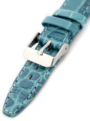 Cinturino da donna blu in pelle per orologi W-309-J2
