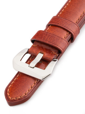 Cinturino unisex in pelle marrone per orologi HYP-03-MATTONE