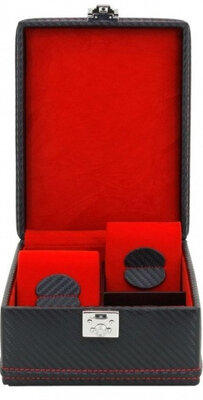 Cassetta per orologi Friedrich Lederwaren Carbon 32049-2