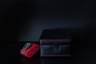 Cassetta per orologi Friedrich Lederwaren Carbon 32049-2