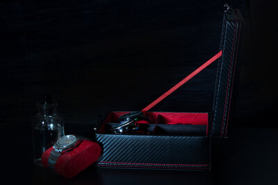 Cassetta per orologi Friedrich Lederwaren Carbon 32049-2