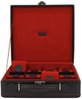 Scatola per orologi Friedrich Lederwaren Carbon 32054-2
