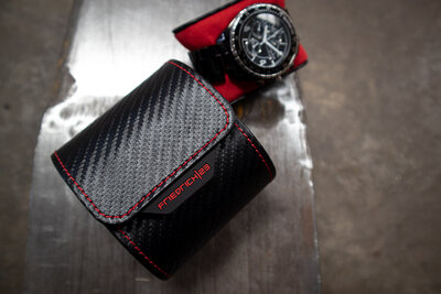 Custodia per orologi Friedrich Lederwaren Carbon 32057-2