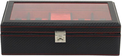 Cassetta per orologi Friedrich Lederwaren Carbon 32059-2