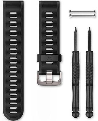 Cinturino Garmin Forerunner 935/945/955, in plastica, nero, fibbia argento