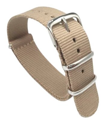 Cinturino in nylon Ricardo, beige, NATO