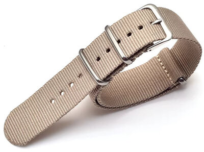 Cinturino in nylon Ricardo Kronplatz, beige, NATO