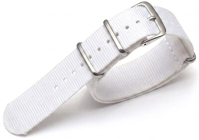 Cinturino in nylon Ricardo Kronplatz, bianco, NATO