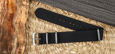 cinturino in nylon Ricardo Kronplatz, nero, NATO