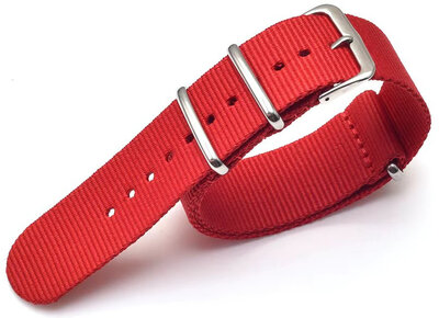 cinturino in nylon Ricardo Kronplatz, rosso, NATO