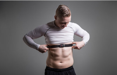 Fascia toracica Polar H10, nero, taglia M-XXL