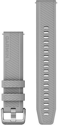 Cinturino in silicone Garmin 20mm, Powder Grey, Quick Release, 010-12925-00
