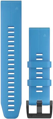 Cinturino Garmin QuickFit 22mm, in silicone, blu, fibbia nera (Fenix 7/6/5, Epix 2, ecc.)