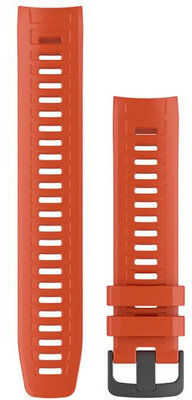 Cinturino Garmin Instinct, in silicone, rosso, fibbia nera