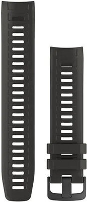 Cinturino Garmin Instinct, in silicone, grigio scuro, fibbia nera