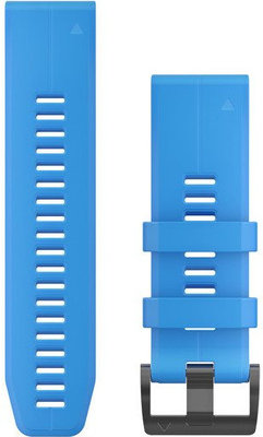 Cinturino Garmin QuickFit 26mm, in silicone, blu, fibbia nera ( Fenix 7X/6X/5X, Tactix, ecc.)