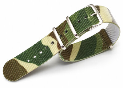 Cinturino in nylon Ricardo Kronplatz, mimetico, NATO