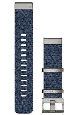 Cinturino Garmin MARQ, in nylon, blu, fibbia argento