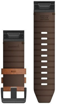 cinturino in pelle Garmin 26mm (per Garmin Fenix 8/7X/6X (51mm), Tactix ecc.), marrone, QuickFit, 010-12864-05
