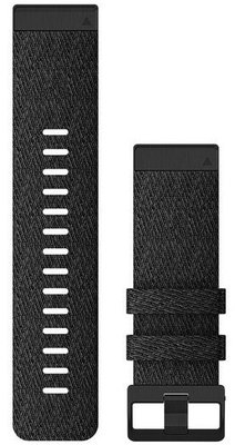 Cinturino Garmin QuickFit 26mm, in nylon, grigio scuro, fibbia nera (Fenix 7X/6X/5X, Tactix, ecc.)