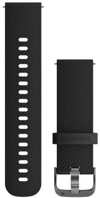 cinturino in silicone Garmin 18 mm (per Venu 2S, Vívoactive 4S, Vívomove 3S), nero, Quick Release, + parte prolungata, 010-12932-01