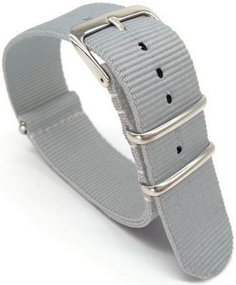 Ricardo Nato Cinturino, nylon, grigio chiaro