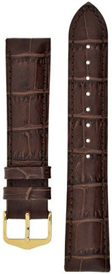 Cinturino in pelle Hirsch Duke L 01028010-1, marrone, lunghezza L, Quick Release