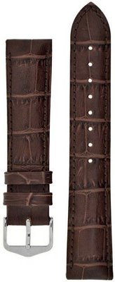 Cinturino in pelle Hirsch Duke L 01028010-2, marrone, lunghezza L, Quick Release