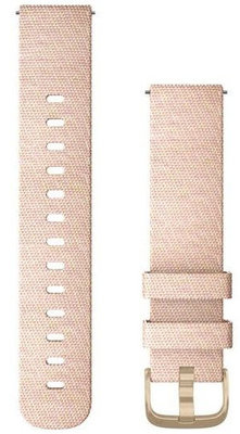 Cinturino Garmin Quick Release 20mm, in nylon, rosa, fibbia oro (Venu, Venu Sq, Venu 2 plus, ecc.)