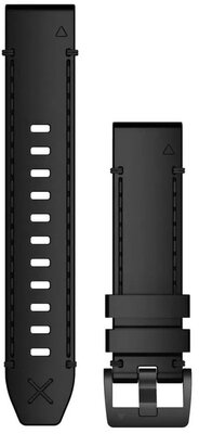 Cinturino in pelle Garmin 22mm (per Garmin Fenix 8/7/6 (47mm), Epix 2 ecc.), nero V3, QuickFit, 010-12738-19