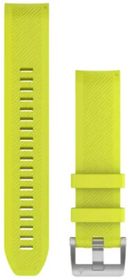 Cinturino Garmin MARQ, in silicone, giallo, fibbia argento