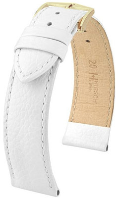 Cinturino bianco in pelle Hirsch Kansas M 01502100-1 (pelle di vitello)