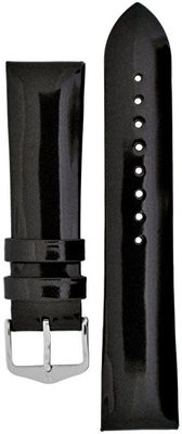 cinturino in pelle Hirsch Diva M 01536150-2, nero, vitello, lunghezza M
