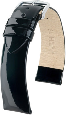 Cinturino nero in pelle Hirsch Diva M 01536150-2 (pelle di vitello)