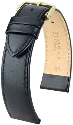 Cinturino nero in pelle Hirsch Osiris M 03475150-1 (pelle di vitello)
