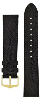 Cinturino in pelle Hirsch Rainbow L 12322650-1, nero, vitello, lunghezza L, Quick Release