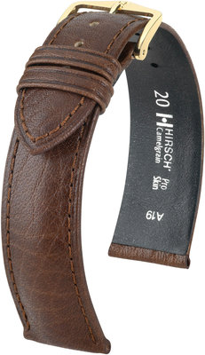 Cinturino marrone in pelle Hirsch Camelgrain L 01009015-1 (pelle di vitello)