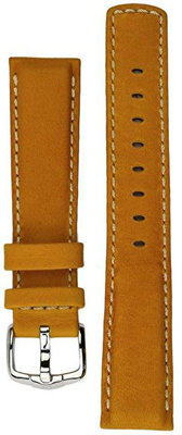 Cinturino in pelle Hirsch Mariner L 14502170-2, marrone, vitello, lunghezza L, Quick Release