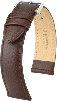 Cinturino in pelle marrone scuro Hirsch Kansas L 01502010-2 (pelle di vitello)