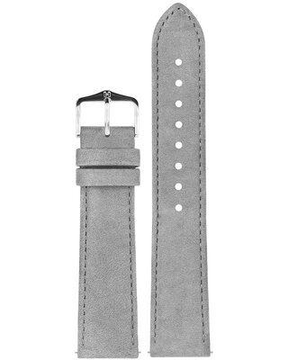 Cinturino in pelle Hirsch Osiris L 03433030-2, grigio, pelle di vitello, lunghezza L, Quick Release